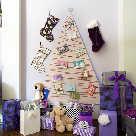 christmas tree card display ideas