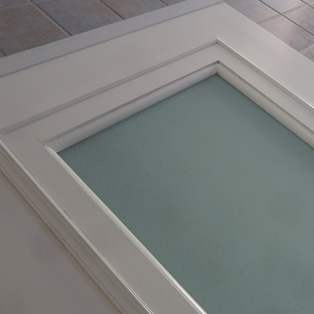 Customise a hollow core door with glass panel