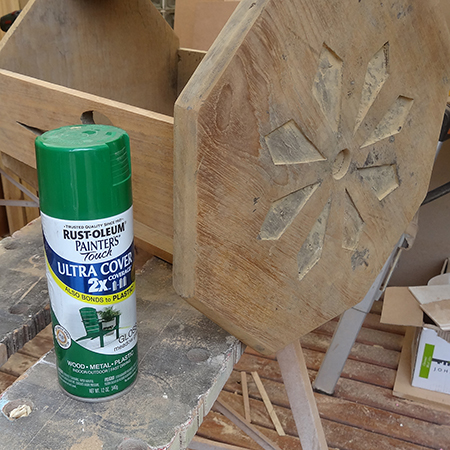Table gets a Moroccan makeover with rustoleum meadow green