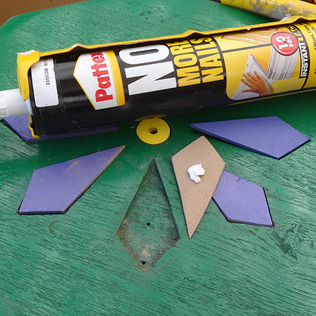 Table gets a Moroccan makeover with rustoleum pattex no more nails