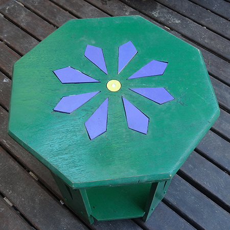 Table gets a Moroccan makeover with rustoleum inlay top