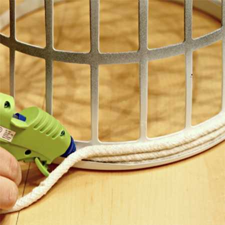 Rope wrapped basket