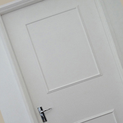 Add decorative trim to hollow-core door