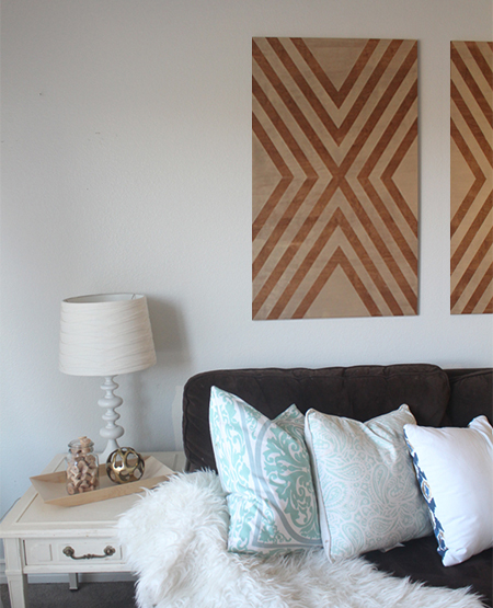 Make your own chevron wall art