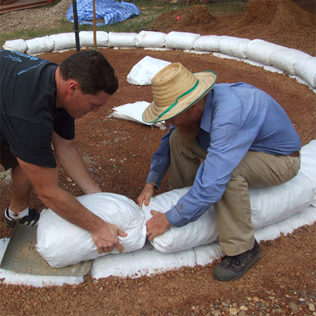 Build an earthbag rondavel