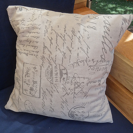 Making upholstered cushions for outdoor sofa scrap fabric
