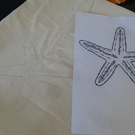 Making upholstered cushions for outdoor sofa transfer design