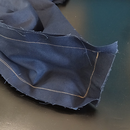 Making upholstered cushions for outdoor sofa side panels