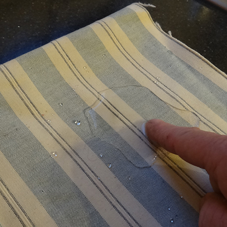 rustoleum never wet waterproof and stain proof fabric