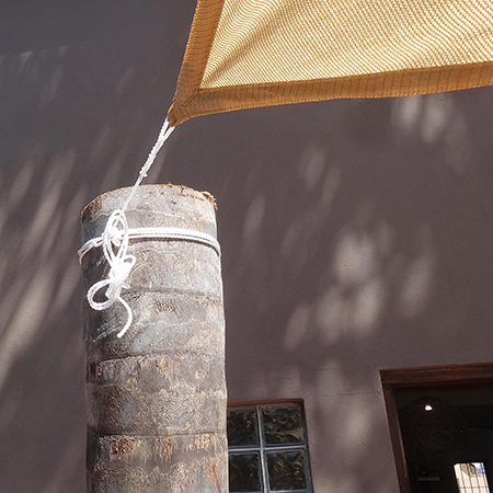 How not to fit a shade sail