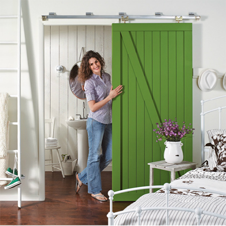 Easy barn style sliding door