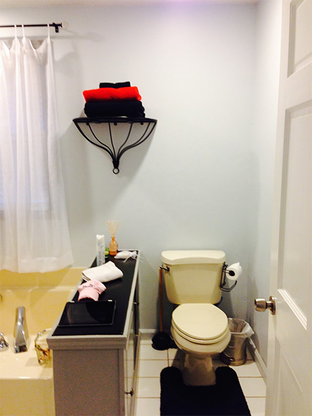 eighties bathroom renovation modern rustic before