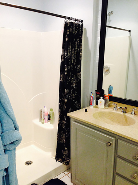 80s bath becomes a modern sanctuary