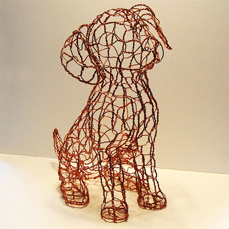 crafty ideas wire puppy  sculpture
