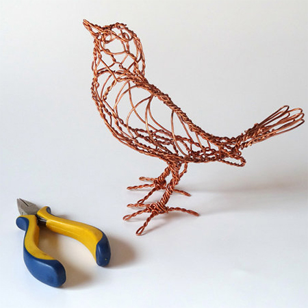 crafty ideas copper wire bird sculpture
