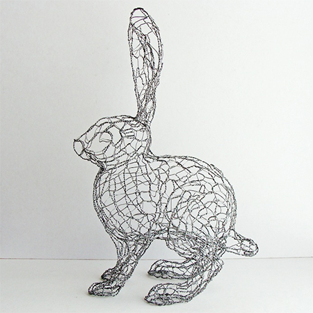 crafty ideas wire hare sculpture