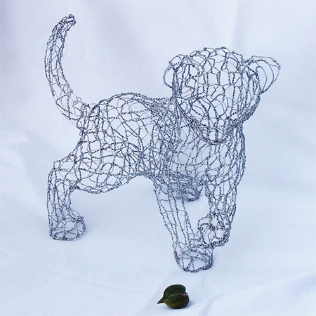 crafty ideas wire cat kitten sculpture