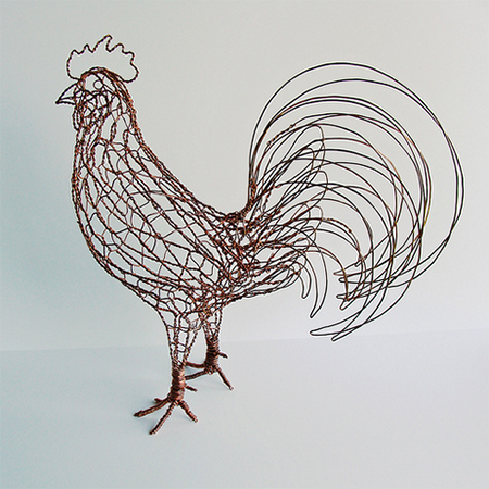 crafty ideas wire rooster cockerel sculpture