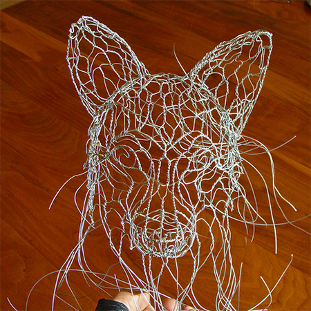 crafty ideas wire fox sculpture