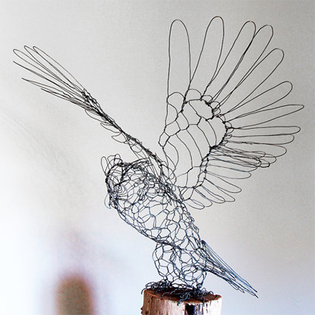 crafty ideas wire owl in flight sculpture