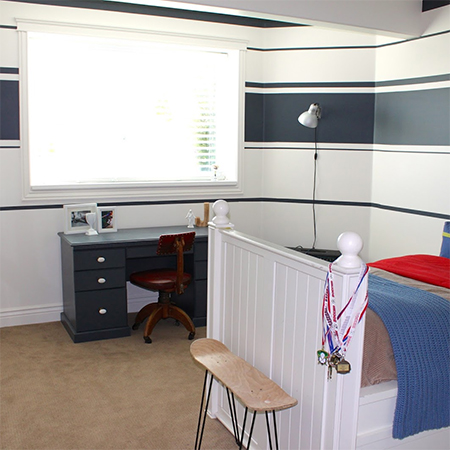 Before and after teen boys bedroom makeover
