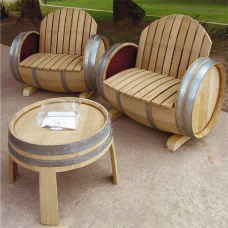 Home Dzine Garden Ideas Garden Furniture Made From Wine Barrels