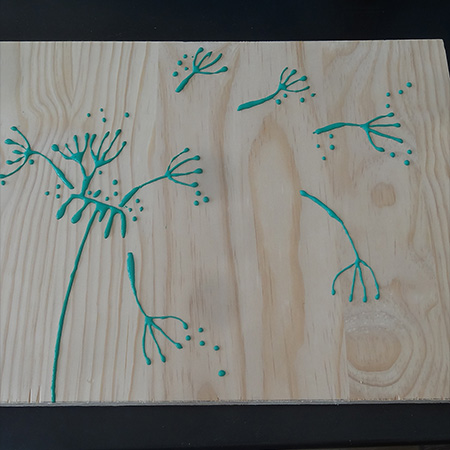Wood art with Woodoc gel stain and wood glue