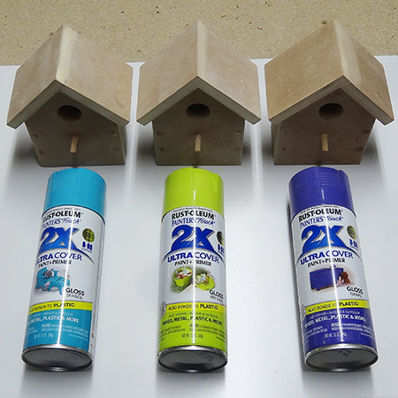 rustoleum 2x spray paint pretty painted birdhouses