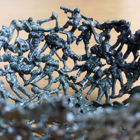 Fun bowl made with plastic figurines