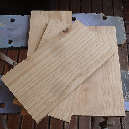 Turn pine offcuts into colourful cutting board or serving platters