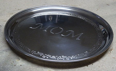 dremel fortiflex engrave stainless steel tray for mothers day gift idea