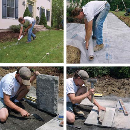 flagstone walkway