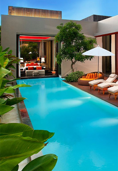 plan for a swimming pool in the garden