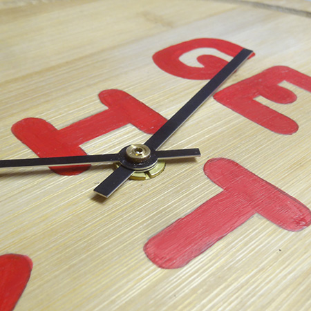 Make a bamboo wall clock