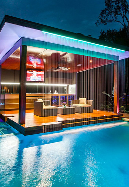 plan for a swimming pool in the garden