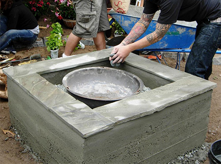 concrete firepit  - make