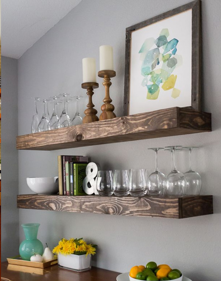 Easy chunky floating shelf ideas that you can DIY