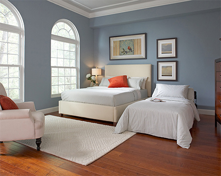 Ottoman folds out into single bed 