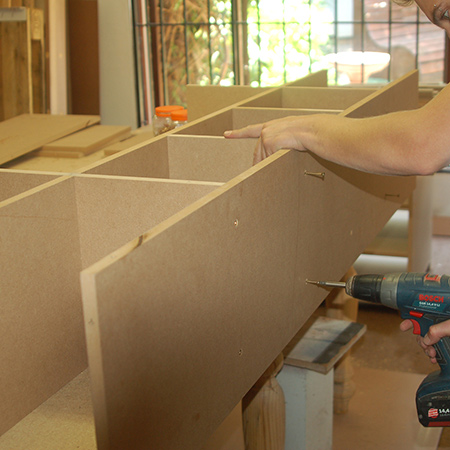 Make a hutch desk for a child's bedroom