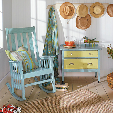 Rust-Oleum Chalked paint is great for secondhand finds