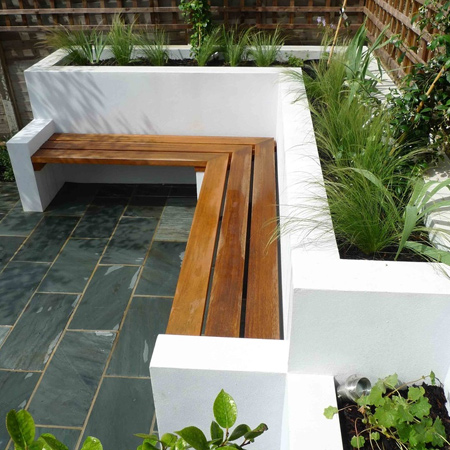 Garden benches are ideal for gardens large or small