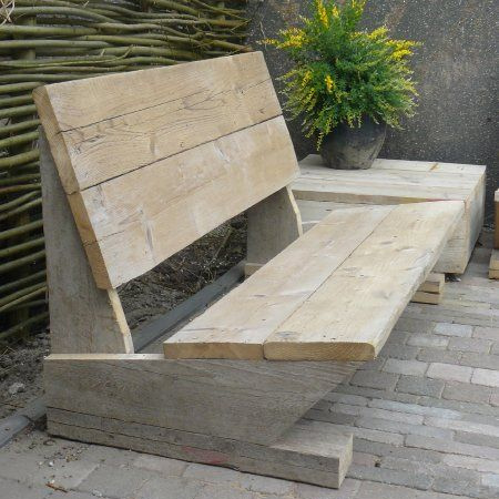 reclaimed timber garden bench