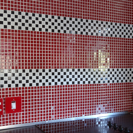 Mosaic tile for a kitchen splashback