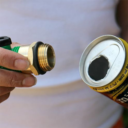 Recycled aluminiun can garden shower