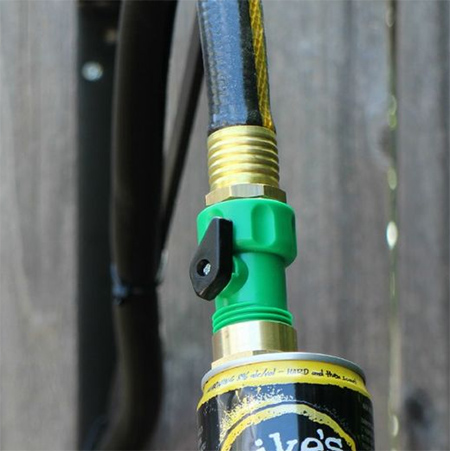 Recycled aluminiun can garden shower