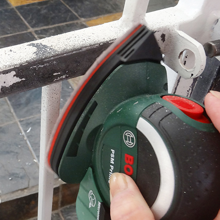 Bosch introduces PSM Primo multi sander easily strips layers of paint