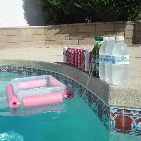 diy pool noodle pool bar