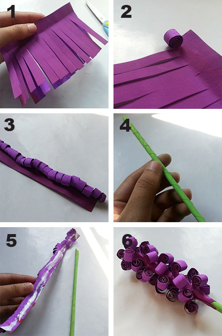 Use coloured card to make fun flowers