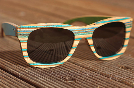 sk8shades shades made from skateboards
