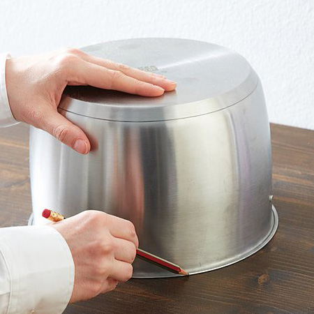Recycle old pot into countertop waste bin